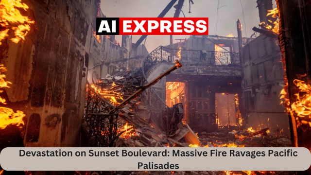 Devastation on Sunset Boulevard Massive Fire Ravages Pacific Palisades