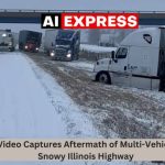 Dramatic Video Captures Aftermath of Multi-Vehicle Crash on Snowy Illinois Highway