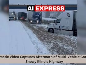 Dramatic Video Captures Aftermath of Multi-Vehicle Crash on Snowy Illinois Highway