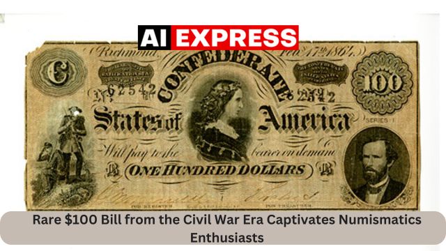 Rare $100 Bill from the Civil War Era Captivates Numismatics Enthusiasts